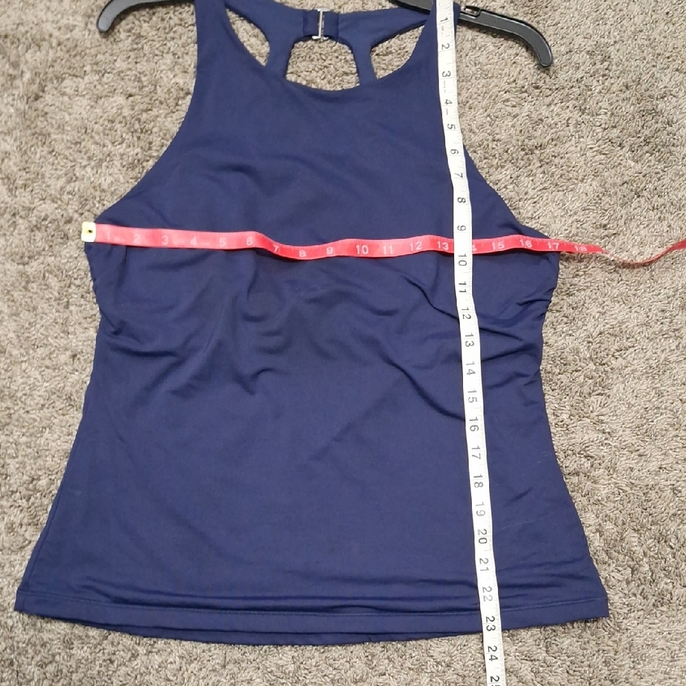 Athleta "Maldives" Tankini Swim Bra Fitted Cut-Out Tankini Top - 40B/C - Navy - Picture 6 of 10